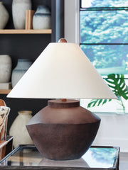 Coral Furniture - Ashley Furniture - Honsworth Lighting - Poly Table Lamp (1/CN) / Antique Brown - L235994