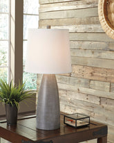 Coral Furniture - Ashley Furniture - Shavontae Lighting - Poly Table Lamp (Set of 2) / Gray - L243004