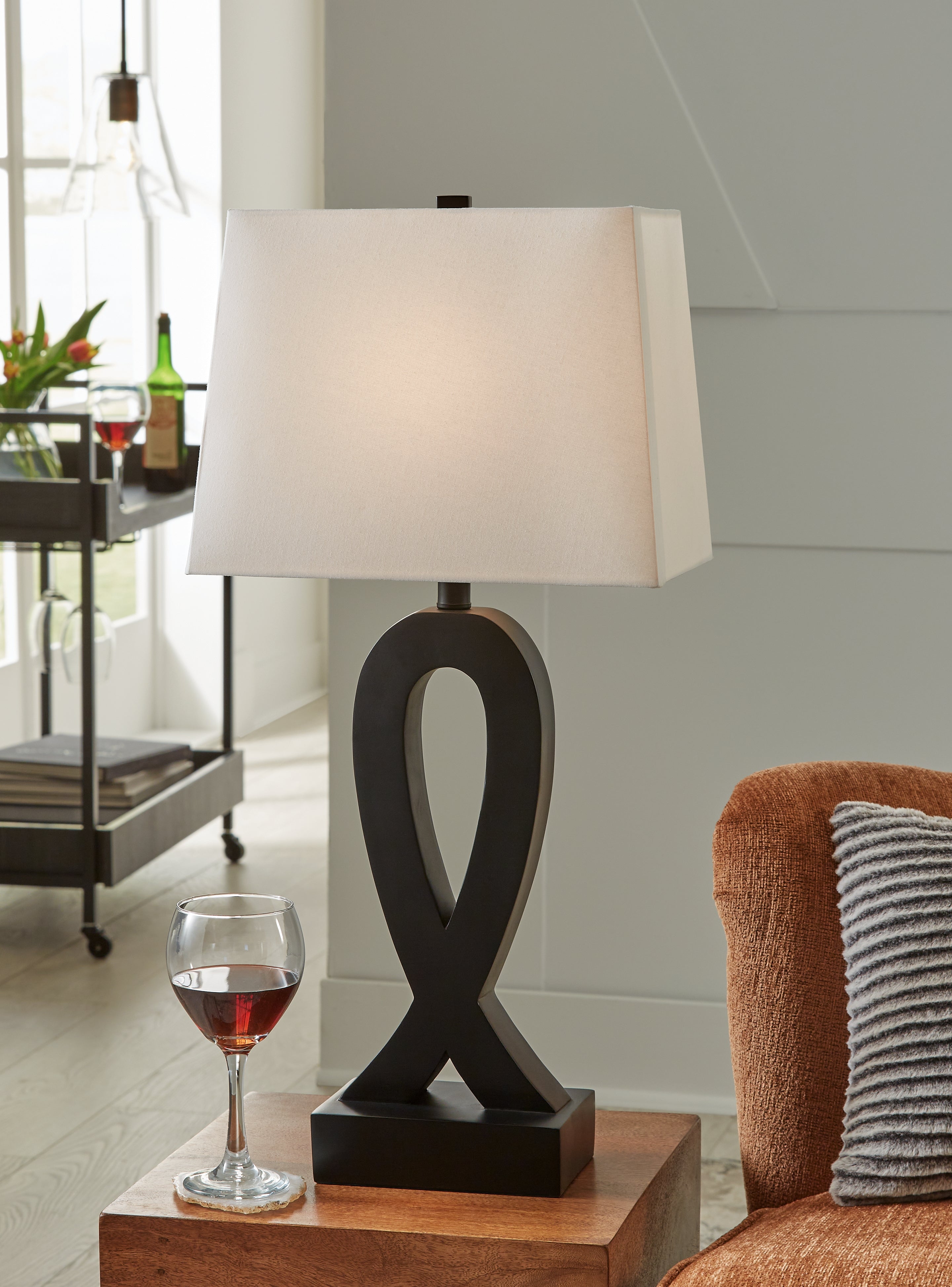 Coral Furniture - Ashley Furniture - Markellton Lighting - Poly Table Lamp (Set of 2) / Black - L243344