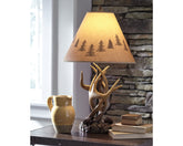 Coral Furniture - Ashley Furniture - Derek Lighting - Poly Table Lamp (Set of 2) / Brown - L316984