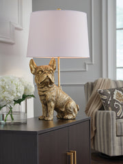 Coral Furniture - Ashley Furniture - Wadeland Lighting - Poly Table Lamp (1/CN) / Gold Finish - L317054