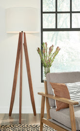 Coral Furniture - Ashley Furniture - Dallson Lighting - Wood Floor Lamp (1/CN) / Brown - L329011
