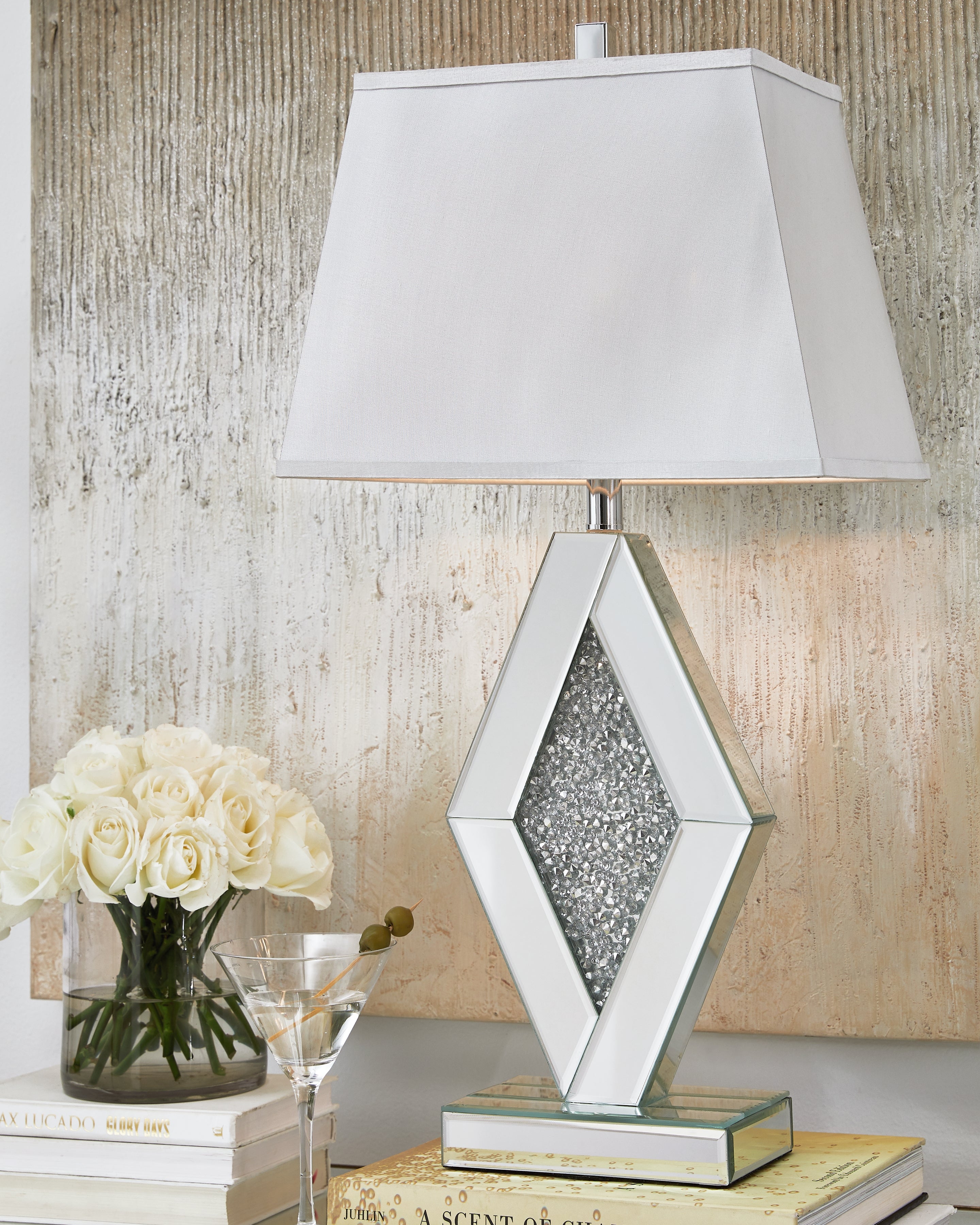 Coral Furniture - Ashley Furniture - Prunella Lighting - Table Lamp (Set of 2) / Silver Finish - L429034X2
