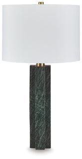 Coral Furniture - Ashley Furniture - Keegan Lighting - Marble Table Lamp (1/CN) / Green - L429084