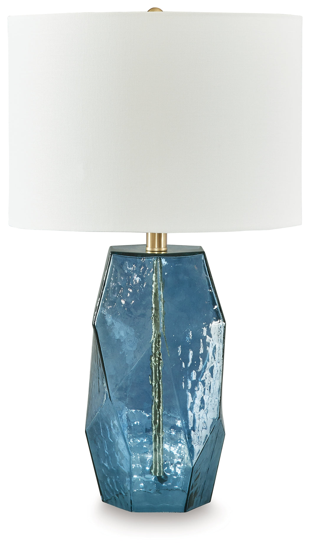 Coral Furniture - Ashley Furniture - Tallow Lighting - Glass Table Lamp (1/CN) / Blue - L430854