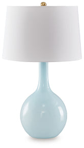 Coral Furniture - Ashley Furniture - Rylanton Lighting - Glass Table Lamp (1/CN) / Aqua - L430874