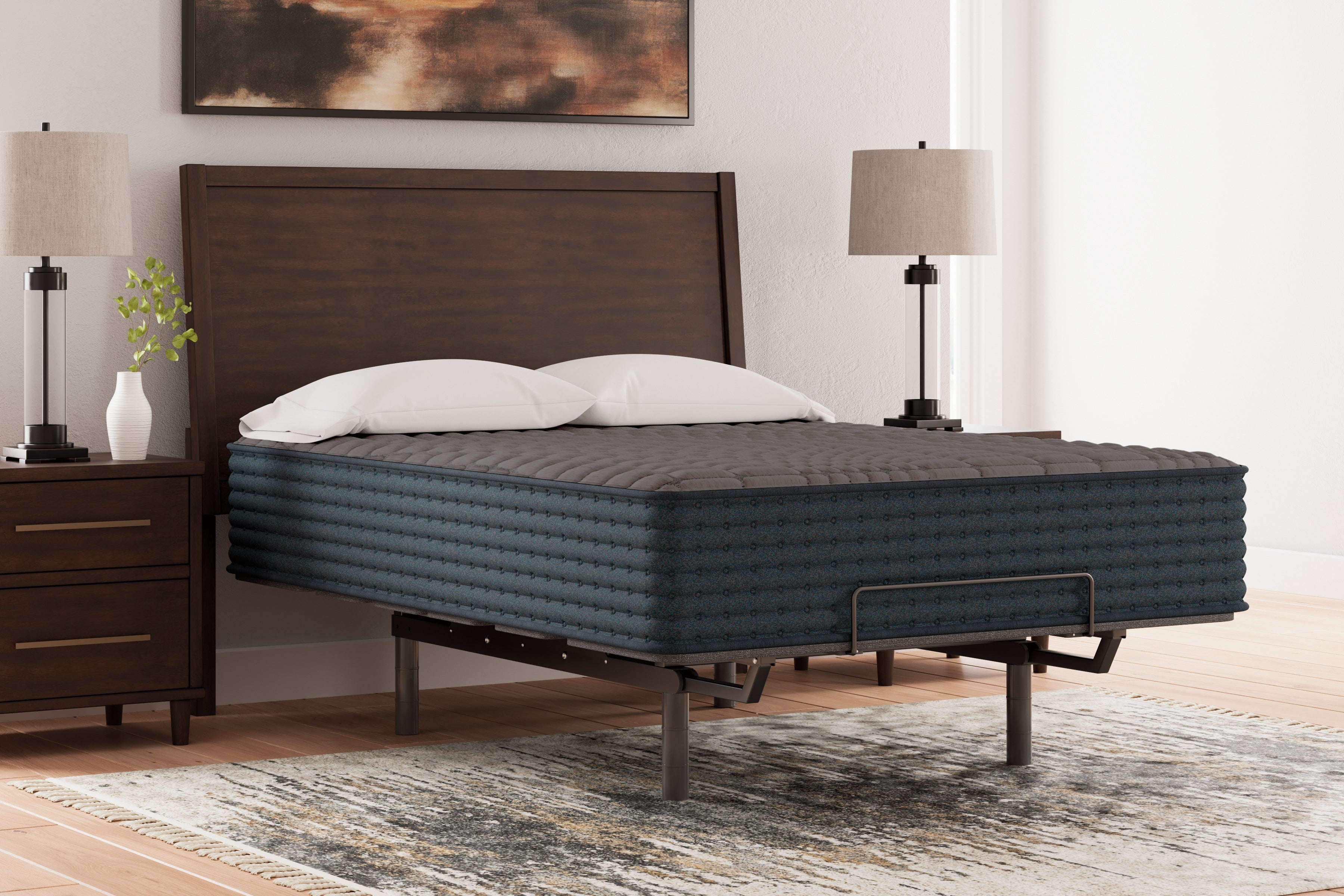 Coral Furniture - Ashley Furniture - Gray 1200 Hybrid Mattresses - Queen / Gray - M43831