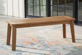 Coral Furniture - Ashley Furniture - Janiyah Outdoor - Bench / Light Brown - P407-600