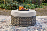 Coral Furniture - Ashley Furniture - Harbor Court Outdoor - Ottoman with Cushion / Gray - P459-814