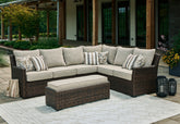 Coral Furniture - Ashley Furniture - Brook Ranch Outdoor - Lounge Chair w/Cushion (1/CN) / Brown - P465-820