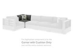 Coral Furniture - Ashley Furniture - Citrine Park Outdoor - Ottoman with Cushion / Brown/Charcoal - P660-814