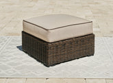 Coral Furniture - Ashley Furniture - Coastline Bay Outdoor - Sofa with Cushion / Brown - P784-838