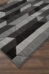 Coral Furniture - Ashley Furniture - Chayse Rug - 5' x 6'7" Rug / Black/Gray - R403462