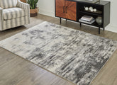 Coral Furniture - Ashley Furniture - Gerdie Rug - 5'3" x 7'3" Rug / Cream/Gray - R404992