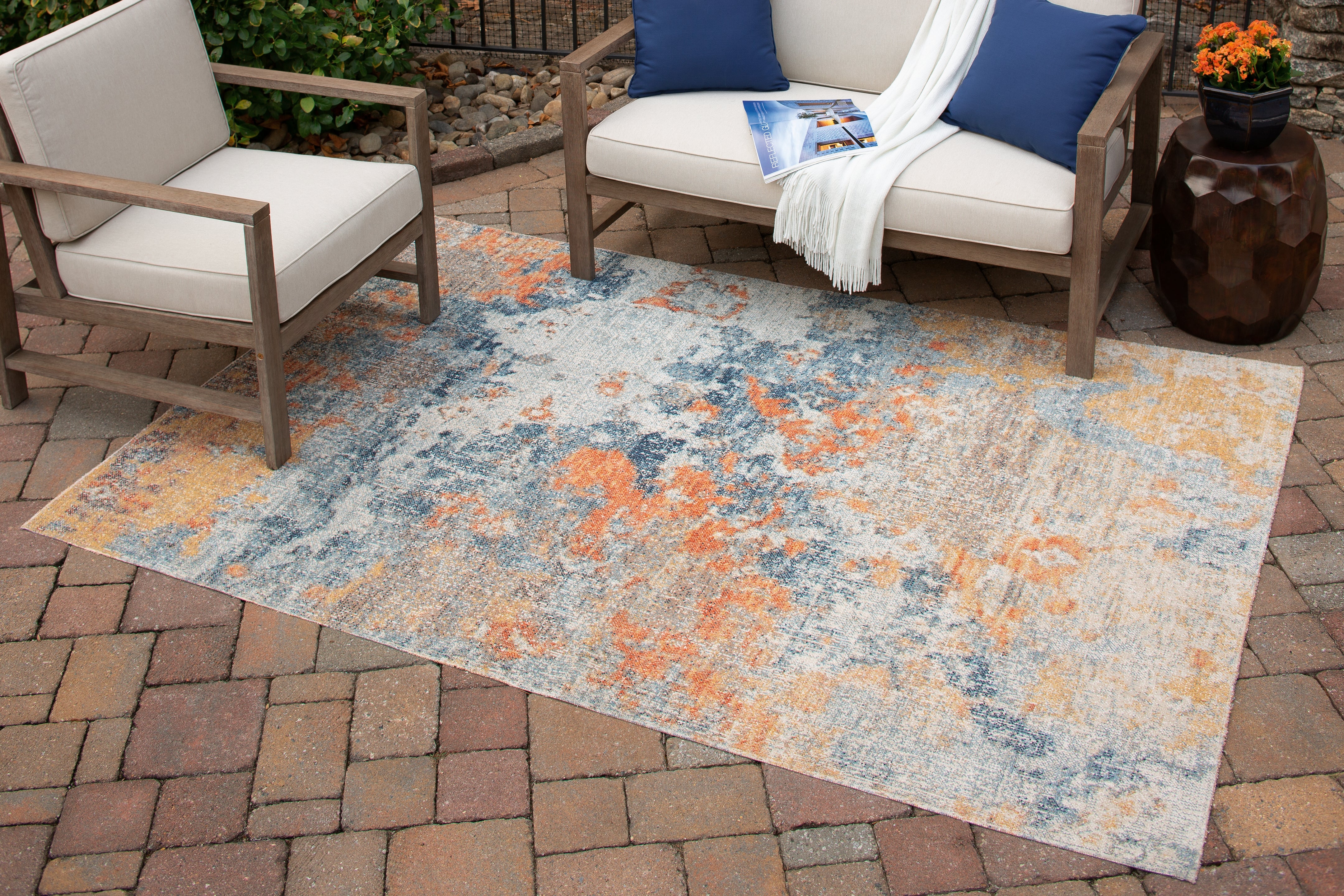 Coral Furniture - Ashley Furniture - Wraylen Rug - 5'3" x 7' Rug / Multi - R405052