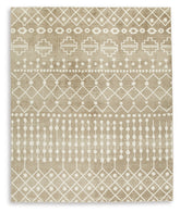Coral Furniture - Ashley Furniture - Bunchly Rug - 7'10" x 10'3" Washable Rug / Tan/Brown/Cream - R406221