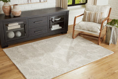 Coral Furniture - Ashley Furniture - Chadess Rug - 5' x 7' Rug / Linen/Taupe - R406362