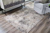 Coral Furniture - Ashley Furniture - Elaning Rug - 8' x 10' Rug / Black/Gray/Cream - R406701