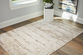 Coral Furniture - Ashley Furniture - Kasney Rug - 8' x 10' Rug / Cream/Brown - R406851