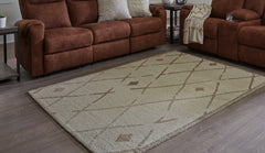 Coral Furniture - Ashley Furniture - Guyford Rug - 8' x 10' Rug / Beige/Brown - R406871