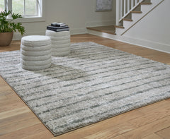 Coral Furniture - Ashley Furniture - Laddway Rug - 8' x 10' Rug / Cream/Green - R406881