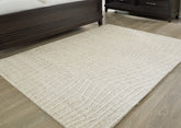 Coral Furniture - Ashley Furniture - Varahill Rug - 5' x 7' Rug / Gray/Ivory - R406932