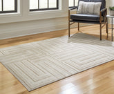 Coral Furniture - Ashley Furniture - Darmondard Rug - 5' x 7' Rug / Cream/Taupe - R406942