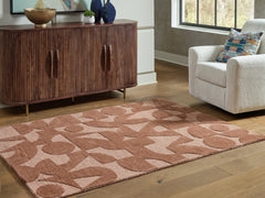 Coral Furniture - Ashley Furniture - Perrenton Rug - 8' x 10' Rug / Clay - R407201