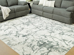 Coral Furniture - Ashley Furniture - Tobinbury Rug - Washable 5' x 7' Area Rug / Gray - R407422