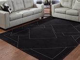 Coral Furniture - Ashley Furniture - Marav Rug - 7'8" x 10' Area Rug / Black/White - R407531