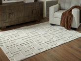 Coral Furniture - Ashley Furniture - Empriss Rug - 7'8" x 10' Area Rug / Ivory - R407621
