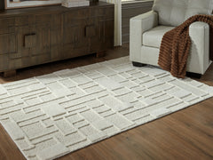 Coral Furniture - Ashley Furniture - Empriss Rug - 7'8" x 10' Area Rug / Ivory - R407621