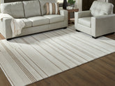 Coral Furniture - Ashley Furniture - Gadence Rug - 5' x 7' Area Rug / Ivory/Tan - R407642