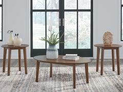 Coral Furniture - Ashley Furniture - Gordonay Table (Set of 3) - Occasional Table Set (3/CN) / Brown - T155-13