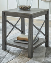 Coral Furniture - Ashley Furniture - Freedan End Table - Square End Table / Grayish Brown - T175-2