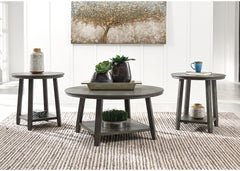 Coral Furniture - Ashley Furniture - Caitbrook Table (Set of 3) - Occasional Table Set (3/CN) / Gray - T188-13