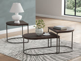 Coral Furniture - Ashley Furniture - Vanmore Table (Set of 3) - Occasional Table Set (3/CN) / Dark Brown - T199-13