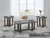 Coral Furniture - Ashley Furniture - Dynnford Table (Set of 3) - Occasional Table Set (3/CN) / Gray/Brown - T216-13