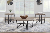 Coral Furniture - Ashley Furniture - Deanlee Table (Set of 3) - Occasional Table Set (3/CN) / Grayish Brown/Black - T235-13