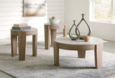 Coral Furniture - Ashley Furniture - Guystone Table (Set of 3) - Occasional Table Set (3/CN) / Light Brown - T237-13