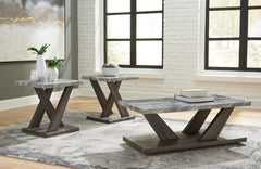 Coral Furniture - Ashley Furniture - Bensonale Table (Set of 3) - Occasional Table Set (3/CN) / Brown/Gray - T400-13