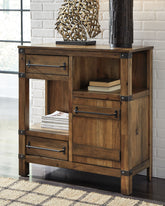 Coral Furniture - Ashley Furniture - Roybeck Accent Cabinet - Accent Cabinet / Light Brown/Bronze - T411-40