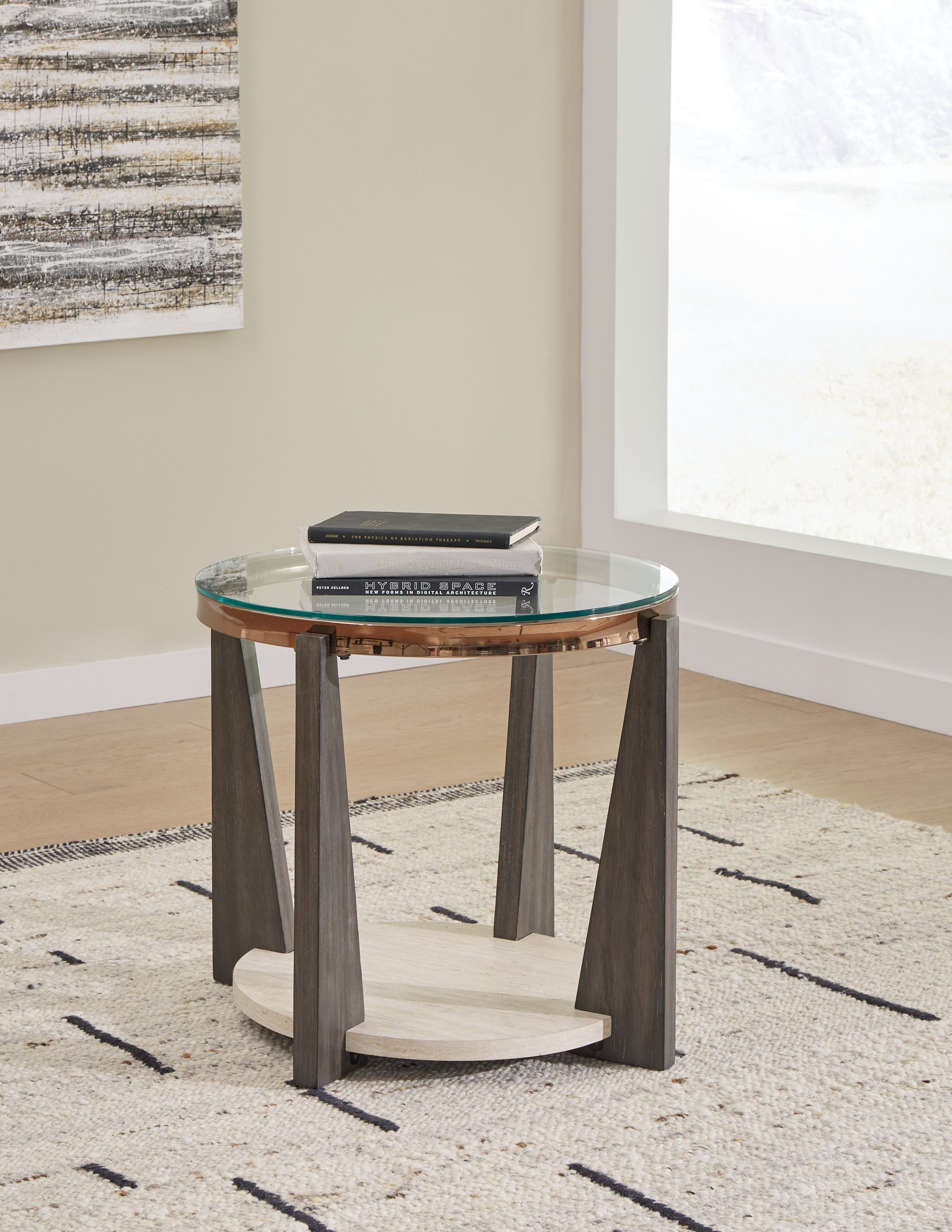 Coral Furniture - Ashley Furniture - Frazwa End Table - Round End Table / Multi - T432-6