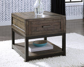 Coral Furniture - Ashley Furniture - Johurst End Table - Rectangular End Table / Grayish Brown - T444-3