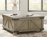 Coral Furniture - Ashley Furniture - Aldwin Coffee Table With Storage - Cocktail Table with Storage / Gray - T457-20