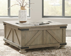 Coral Furniture - Ashley Furniture - Aldwin Coffee Table With Storage - Cocktail Table with Storage / Gray - T457-20