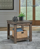 Coral Furniture - Ashley Furniture - Hollum End Table - Square End Table / Rustic Brown - T466-2