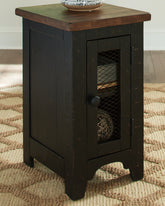 Coral Furniture - Ashley Furniture - Valebeck Chairside End Table - Chair Side End Table / Black/Brown - T468-7