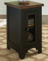 Coral Furniture - Ashley Furniture - Valebeck Chairside End Table - Chair Side End Table / Black/Brown - T468-7