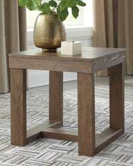 Coral Furniture - Ashley Furniture - Cariton End Table - Square End Table / Gray - T471-2